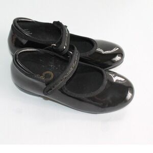 Stelle‎ Tap Dance Shoes Girls Size 10MT Easy Strap Patent Leather Black
